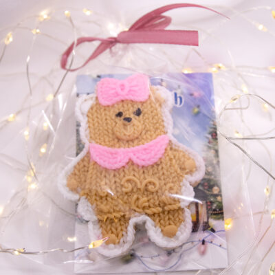 Miś Dziewczynka Wesołych Świąt