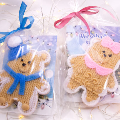 Miś Chłopak Wesołych Świąt