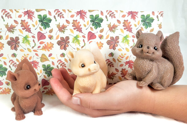 Jesienne mydełko glicerynowe w kształcie wiewiórki – ręcznie robione upominki Mydłem powiedziane