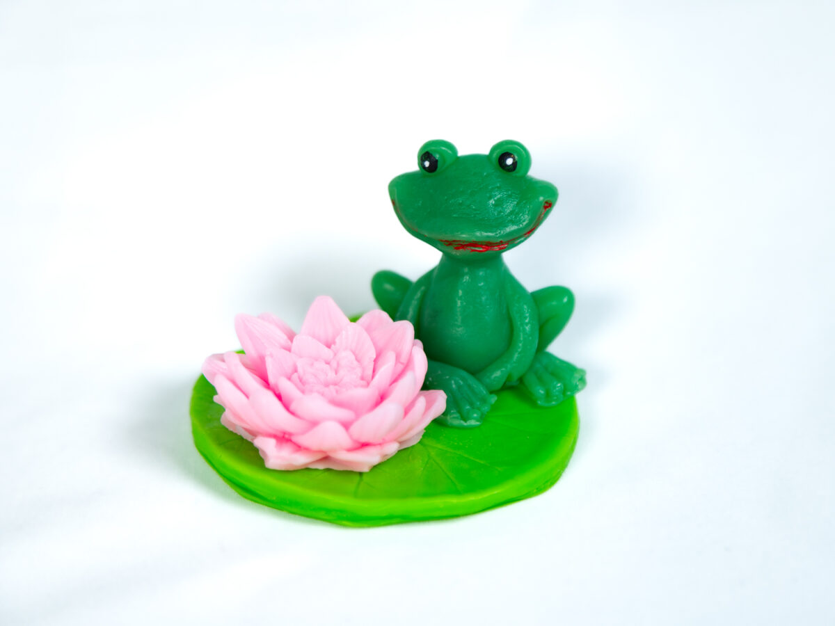 Żaba z Lilią na Liściu